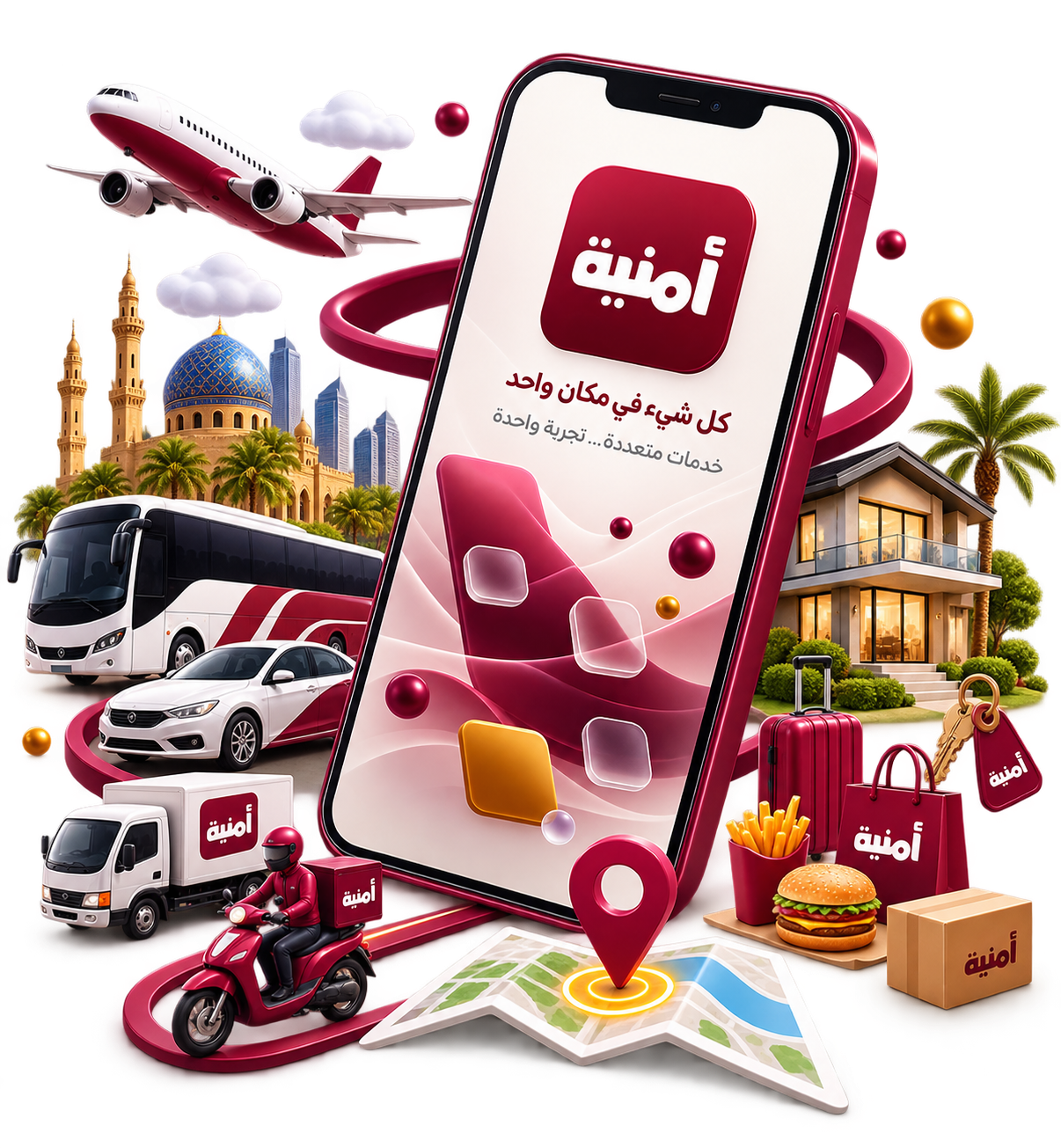 تكوين مجرّد يمثّل تعدد إمكانيات منصة أمنية